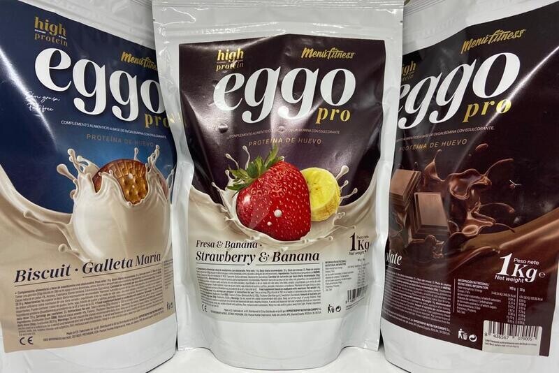 EGGO PRO | PROTEÍNA DE HUEVO FRESA PLATANO