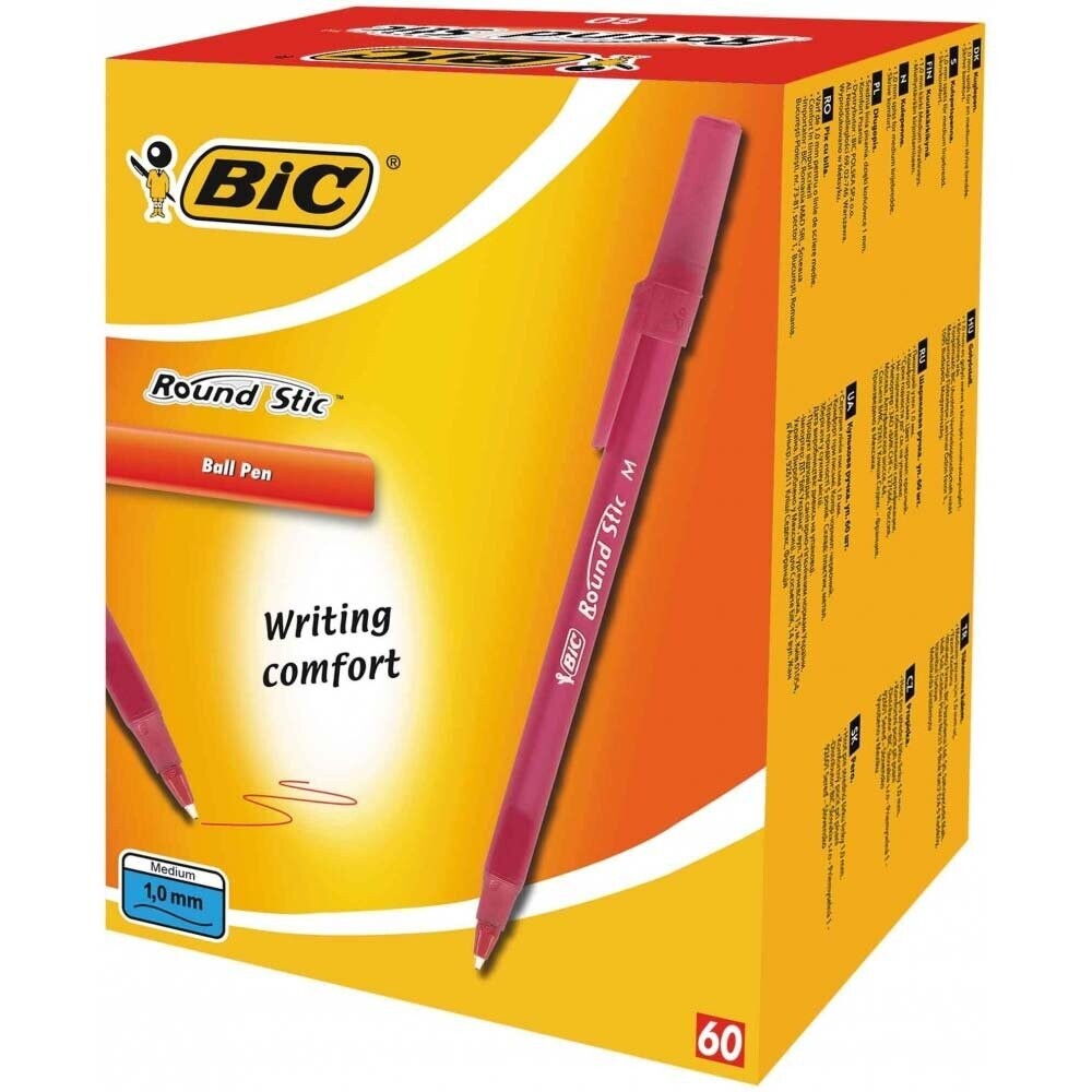 Caja 60 Bolígrafo Bic reciclado Rojo