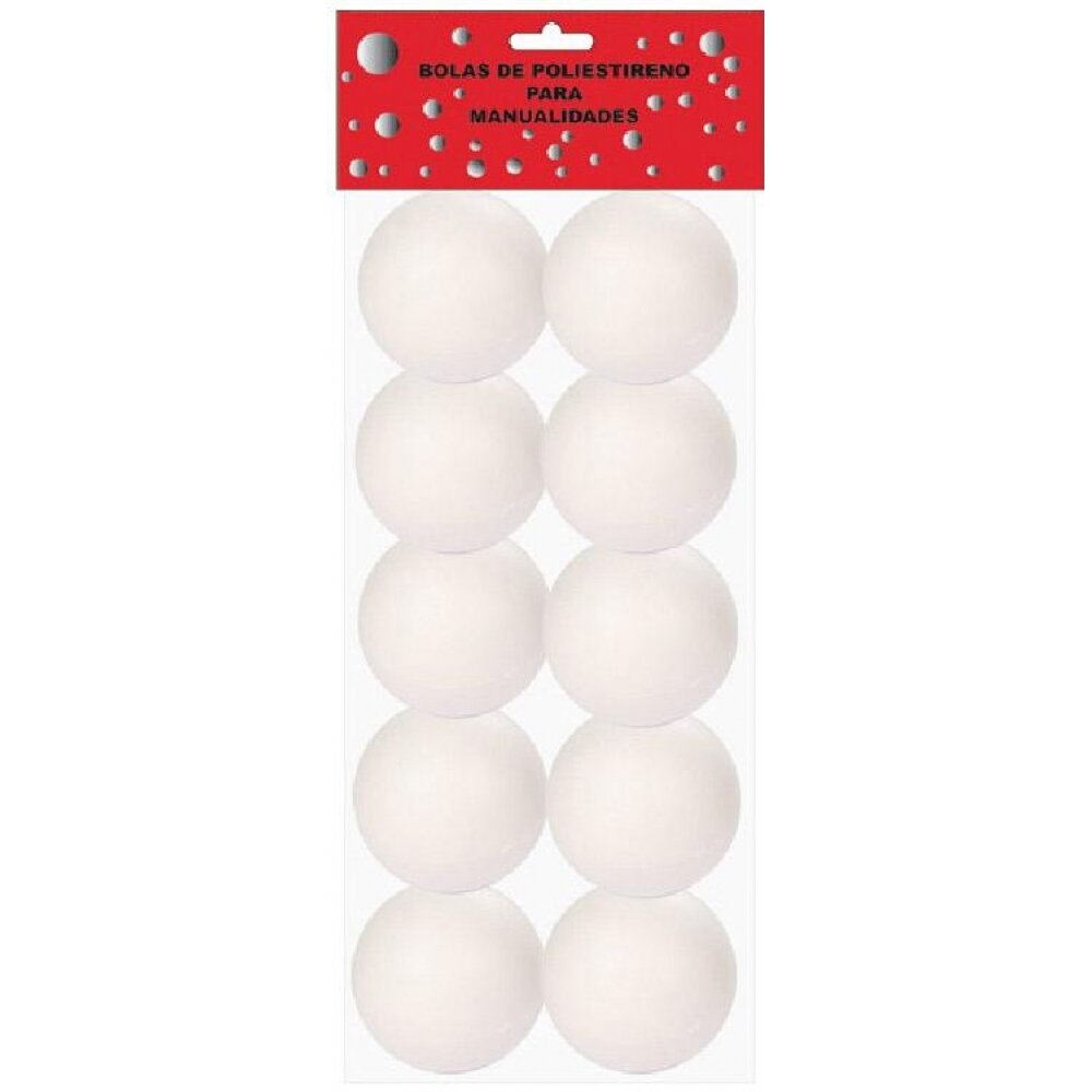 Bolsa 10 bolas Porespan blancas 30 mm