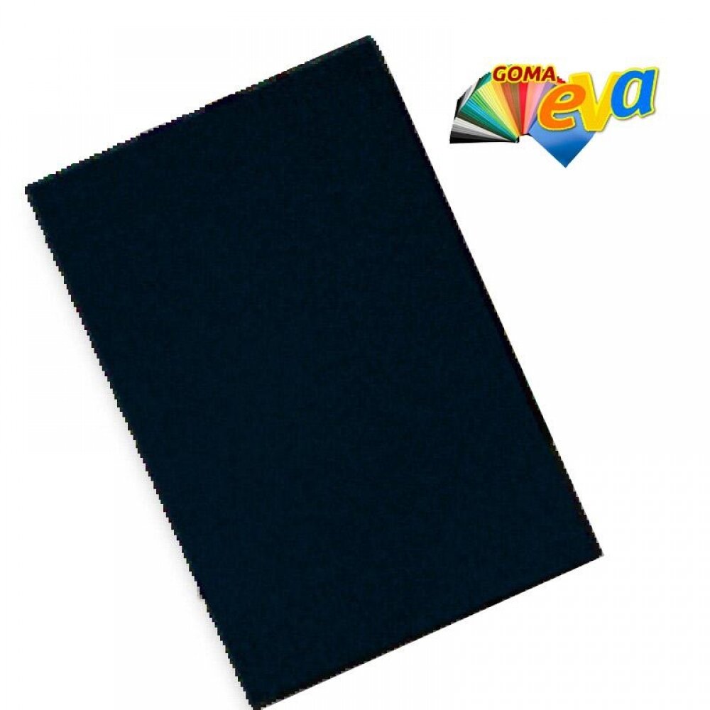 Hoja goma Eva 40x60 Purpurina Negra