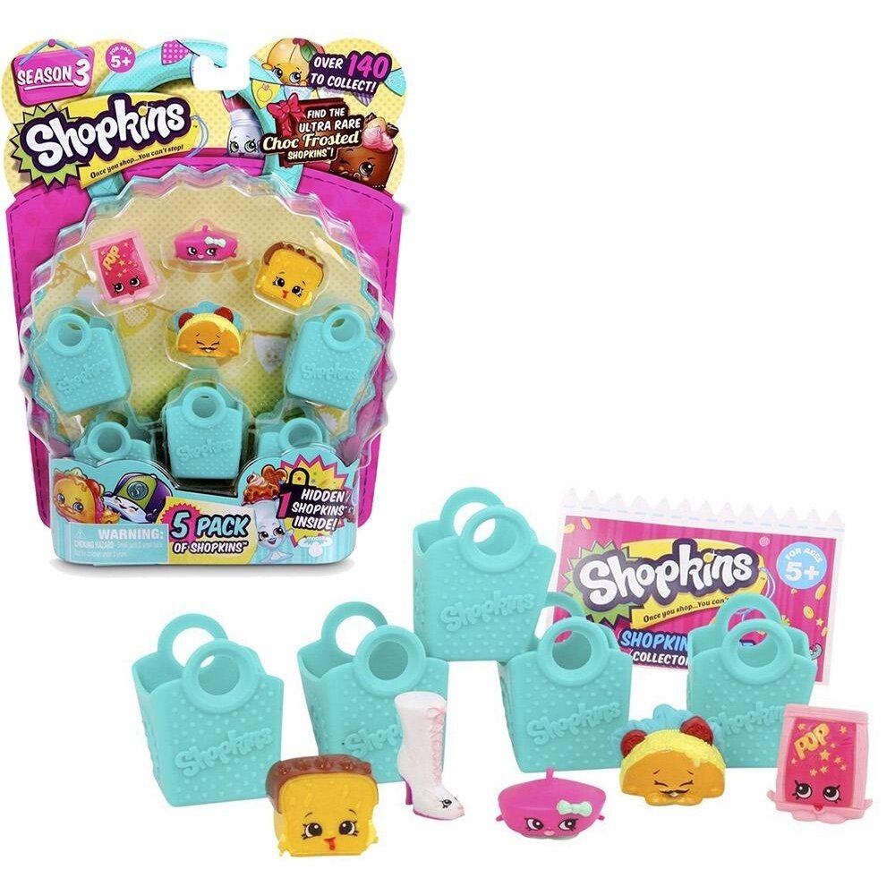 Shopkins Blister 5 figuras 21x16