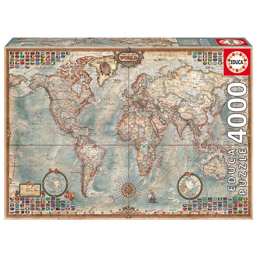 Puzzle Educa 4000 pzas Mapa mundo