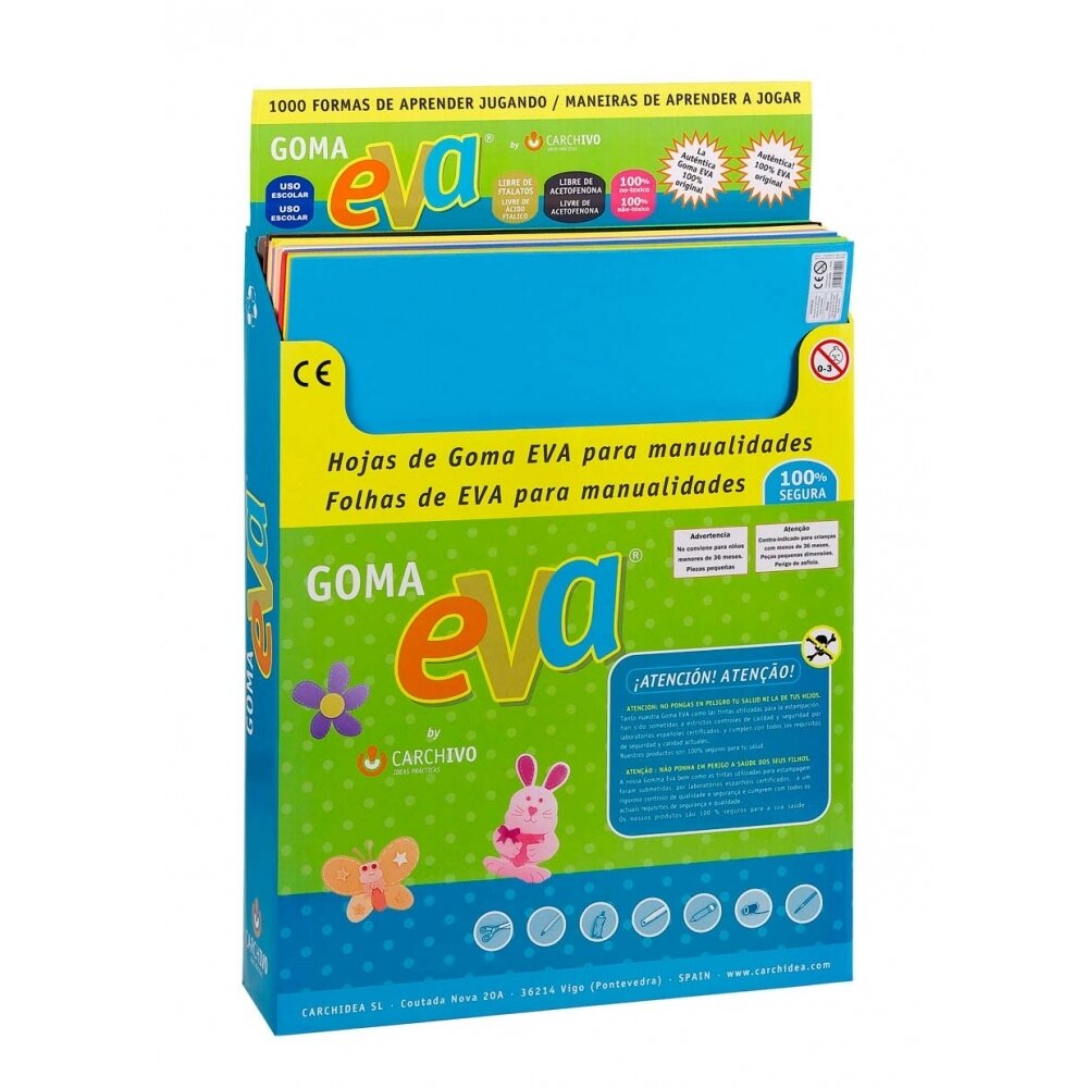 Exp.57 L�minas goma eva 45x60c color srt Exp.57 L�minas goma eva 45x60c color srt