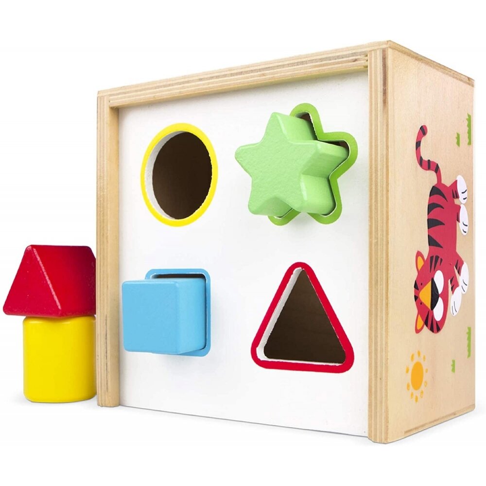 Caja madera encajes formas 15x15x8