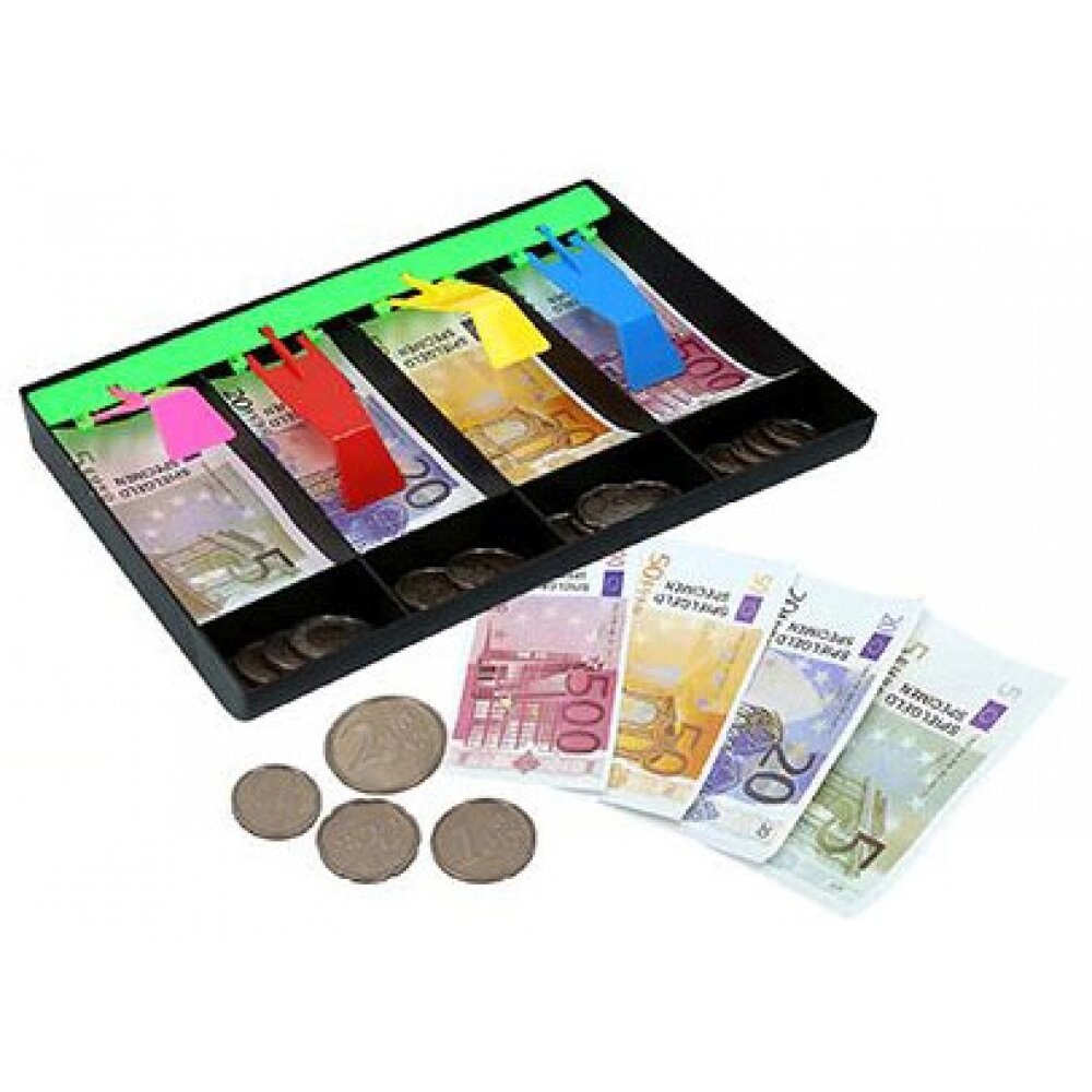 Bandeja con Eurosmonedasbilletes25x31