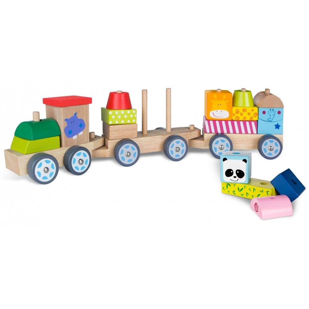 Tren arrastre madera encajes 41 cm