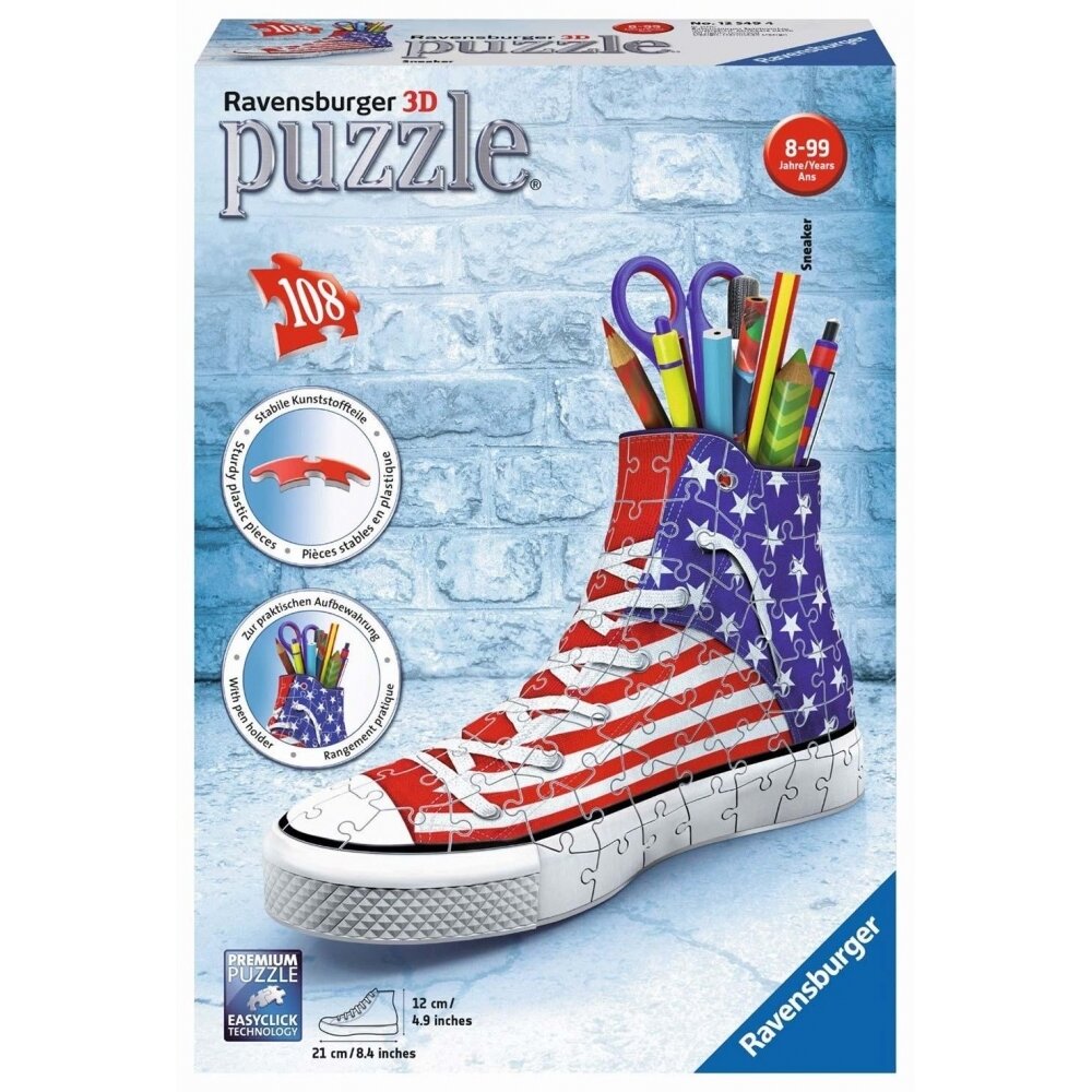 Puzzle 3D zapatilla  portalapices 108 pz