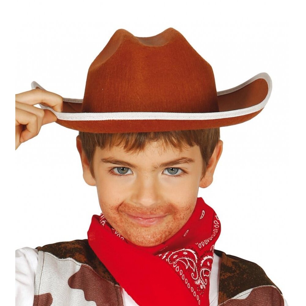 Sombrero Vaquero fieltro marr�n infantil