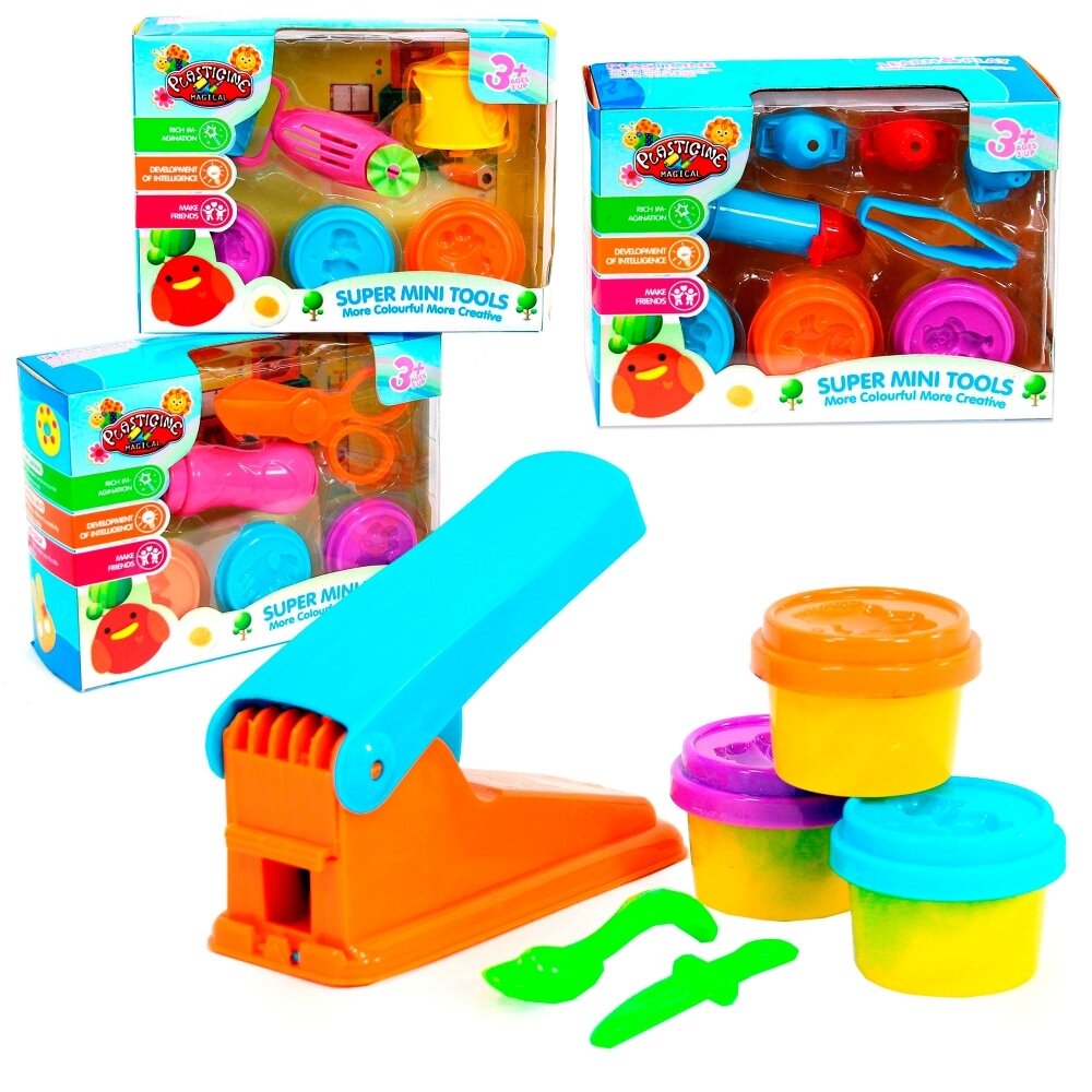 Set plastilina botes y accesorios 19x14