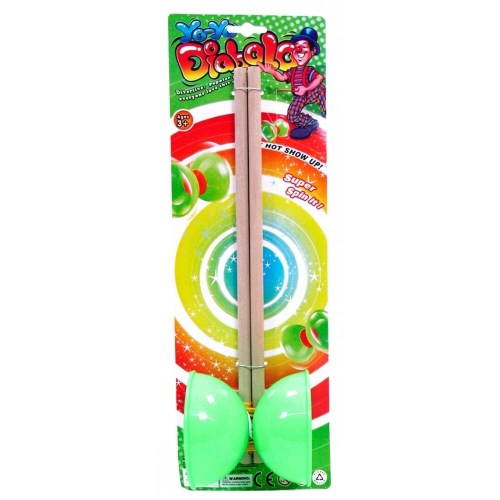Diabolo palo madera 30 cm 2 colores