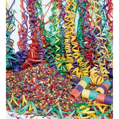 Paquete 20 rollos serpentinas papel surt