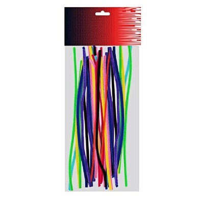 Bolsa 100 chenillas 30 cm colores surt