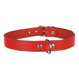 Collar Basic, Piel, M, 37-43 cm/18 mm, Rojo