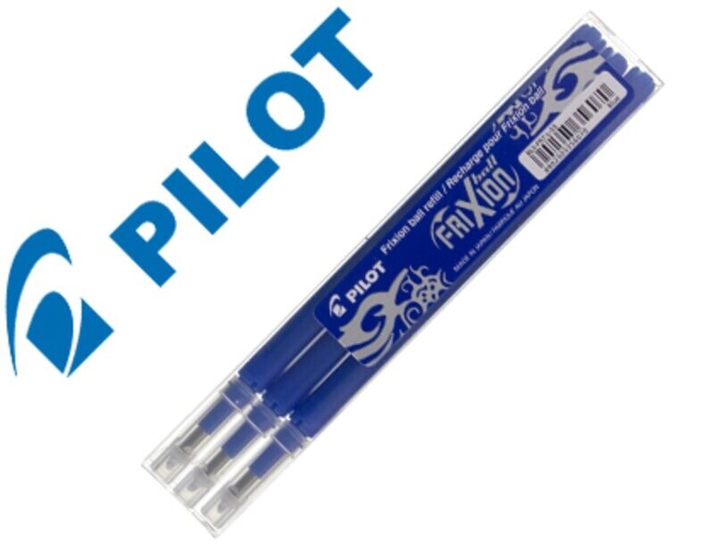 Pilot FriXion Recambio para bolígrafo de gel, punta mediana de 0,7 mm MORADO 3 CAJAS DE 3 UNIDADES O SEA 9 RECAMBIOS