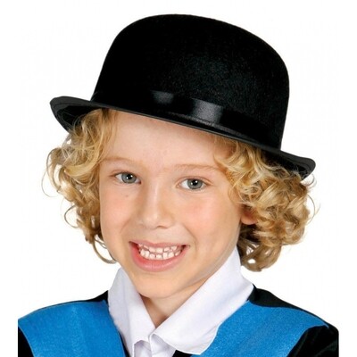 Sombrero bomb�n infantil fieltro negro