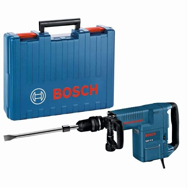 Bosch Professional GSH 11 E - Martillo demoledor (16,8 J, 10 Kg, portabrocas SDS max, en maletín)+
 10 PUNTEROS SDS MAX
