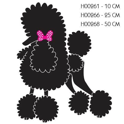 Adhesivo caniche con LazoADHESIVO CANICHE CON LAZO 50 CM NEGRO