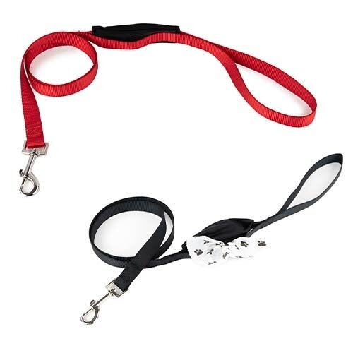 Correa nylon con portabolsitas el�sticoCORREA PORTABOLSITAS ROJA - 1.5X120 CM