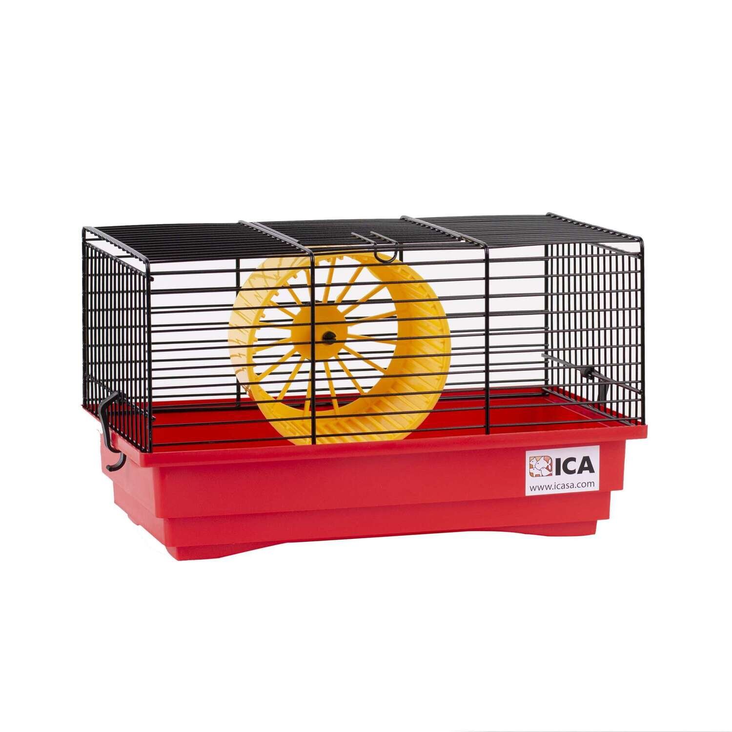 Jaulas EIFFEL1 roja y negra para roedores20x20x33,5cm