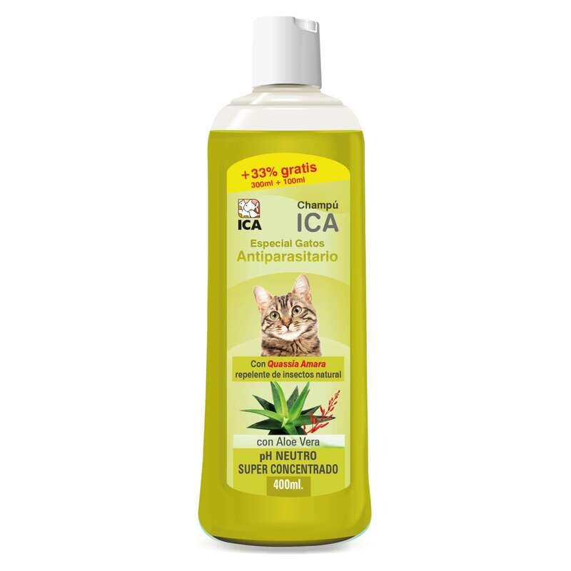 Champ� antipar�sitos con Aloe Vera para gatos 400ml