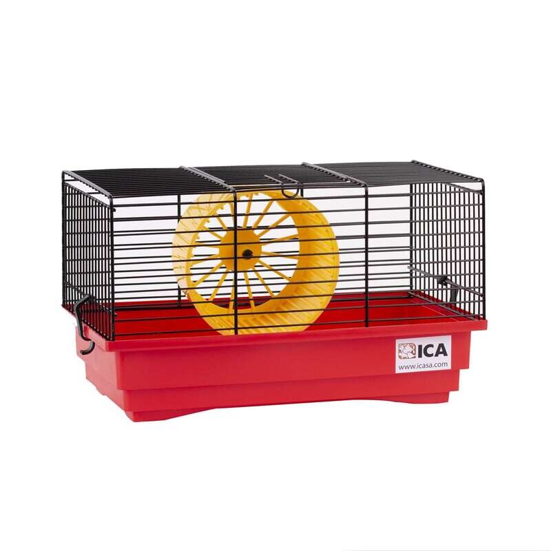 Jaulas EIFFEL1 roja y negra para roedores20x20x33,5cm