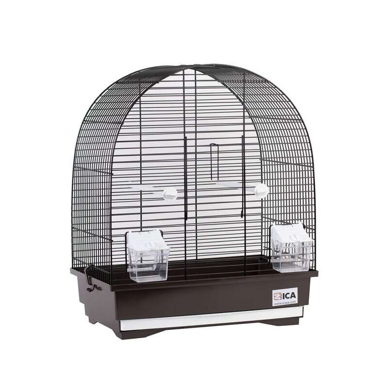 Jaulas SUIZA marr�n y negra para p�jaros47,5x25,5x40cm