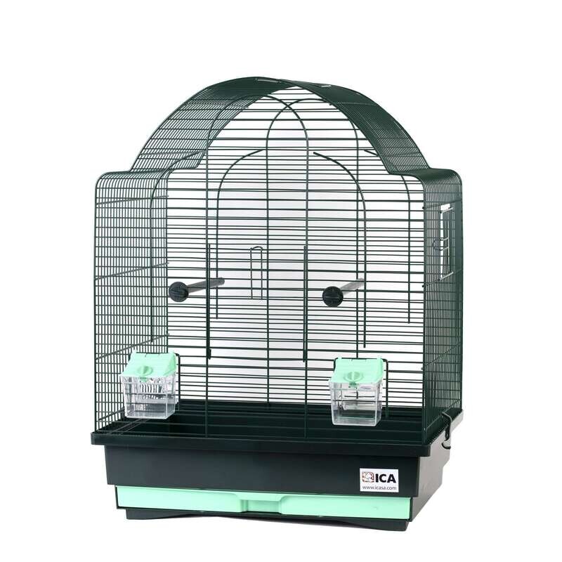 Jaula ITALIA negra y turquesa para p�jaros59x33,5x45,4cm