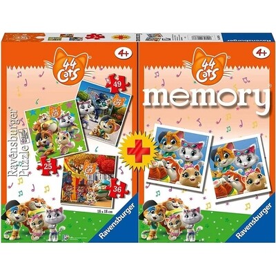 44 Gatos Pack Memory+Puzzle Triple