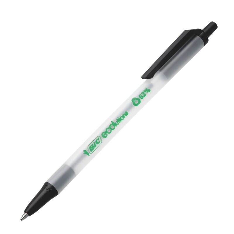 BiC Ecolutions Round Stic Bolígrafo de punta de bola 3 UNIDADES COLOR NEGRO