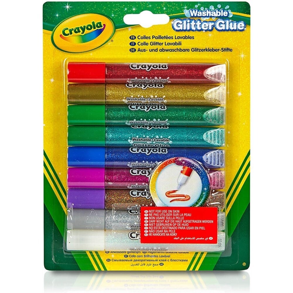 Set 9 pegamento-purpurina Crayola 19x14