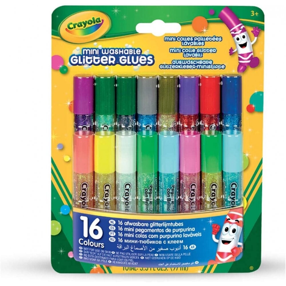 Set 16 pegamentos purpurina Crayola19x15