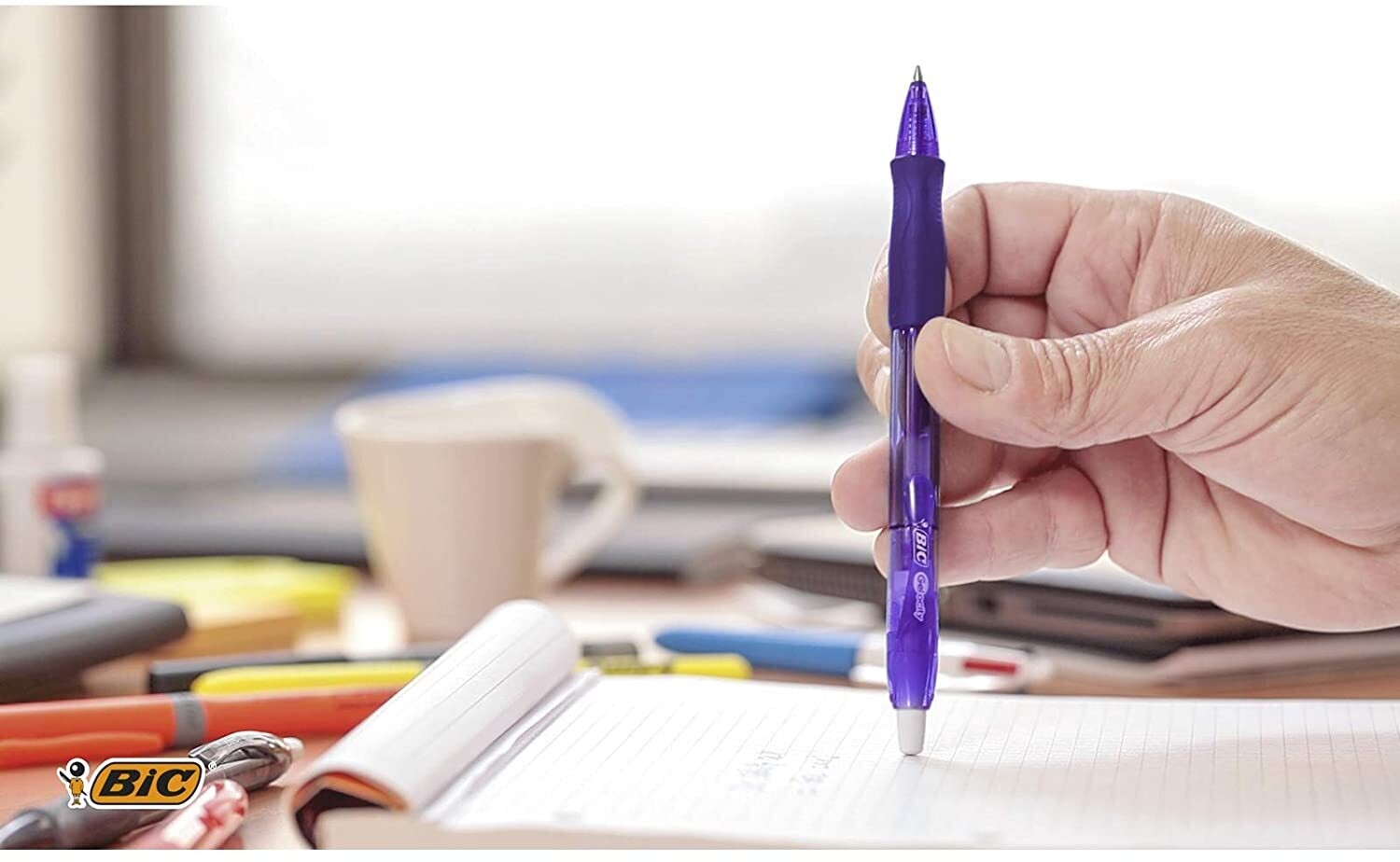 Bolígrafo Bic gelocity MORADO 1 BOLIGRAFO