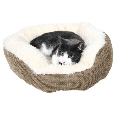 Cama Confort Yuma, 45 cm, Marr�n-Blanco Lana
