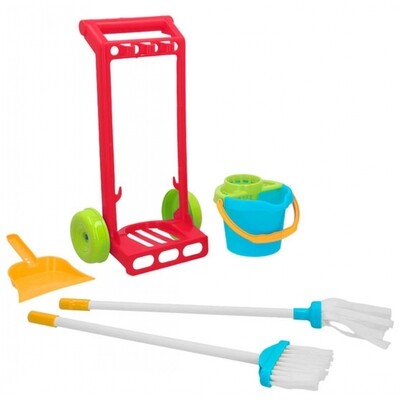 Carrito limpieza con accesorios 51 cm