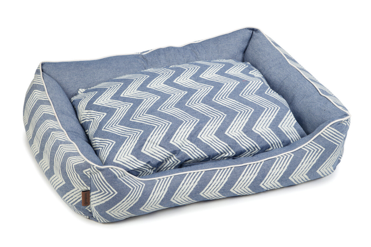 K&BZ BZ CAMA ZIGZAG AZUL 95 X 80 X 25CM K&BZ BZ CAMA ZIGZAG AZUL 95 X 80 X 25CM