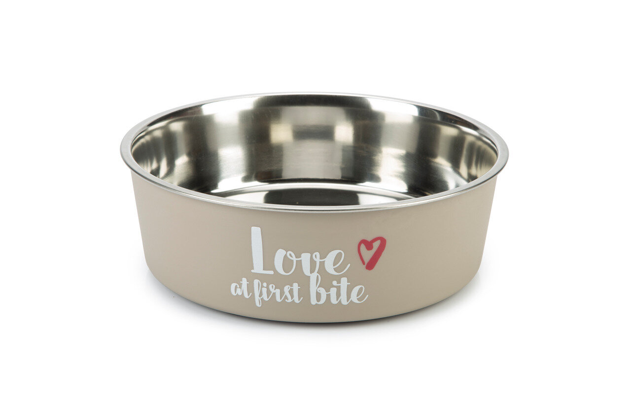 K&BZ BZ PLATO PARA PERRO, 2000 ML FIRST BITE GRIS, AL: 7.5 CM 2000ML �: 23 CM