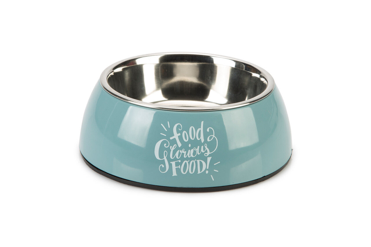 K&BZ BZ PLATO PARA PERRO, 350 ML GLORIOUS AZUL, 18CM