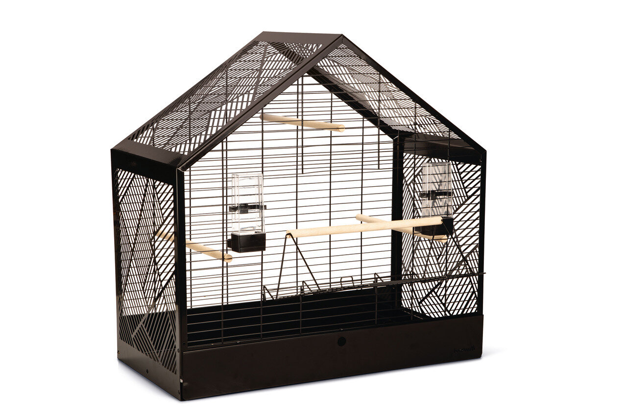 K&BZ JAULA PARA P�JARO YARA  NEGRO, METAL 71 X 35 X 70 CM