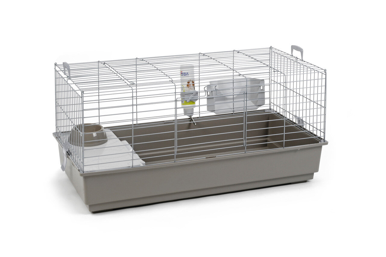 K&BZ  JAULA PARA CONEJO NERO 3 DELUXE GRIS 100X50X47
