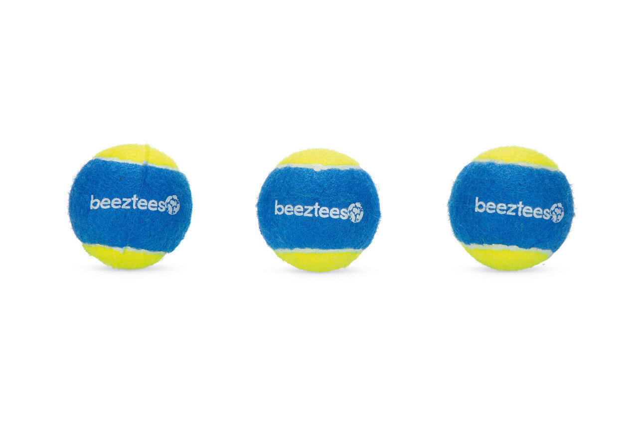 K&BZ BZ FETCH PELOTA DE TENIS, 3 UNIDS., 6, 3CM AZUL/AMARILLO