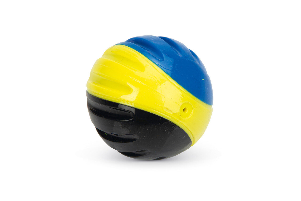 K&BZ BZ FETCH PELOTA TPR, 2 UNIDS. AZUL/AMARILLO/NEGRO 2 UNIDS.