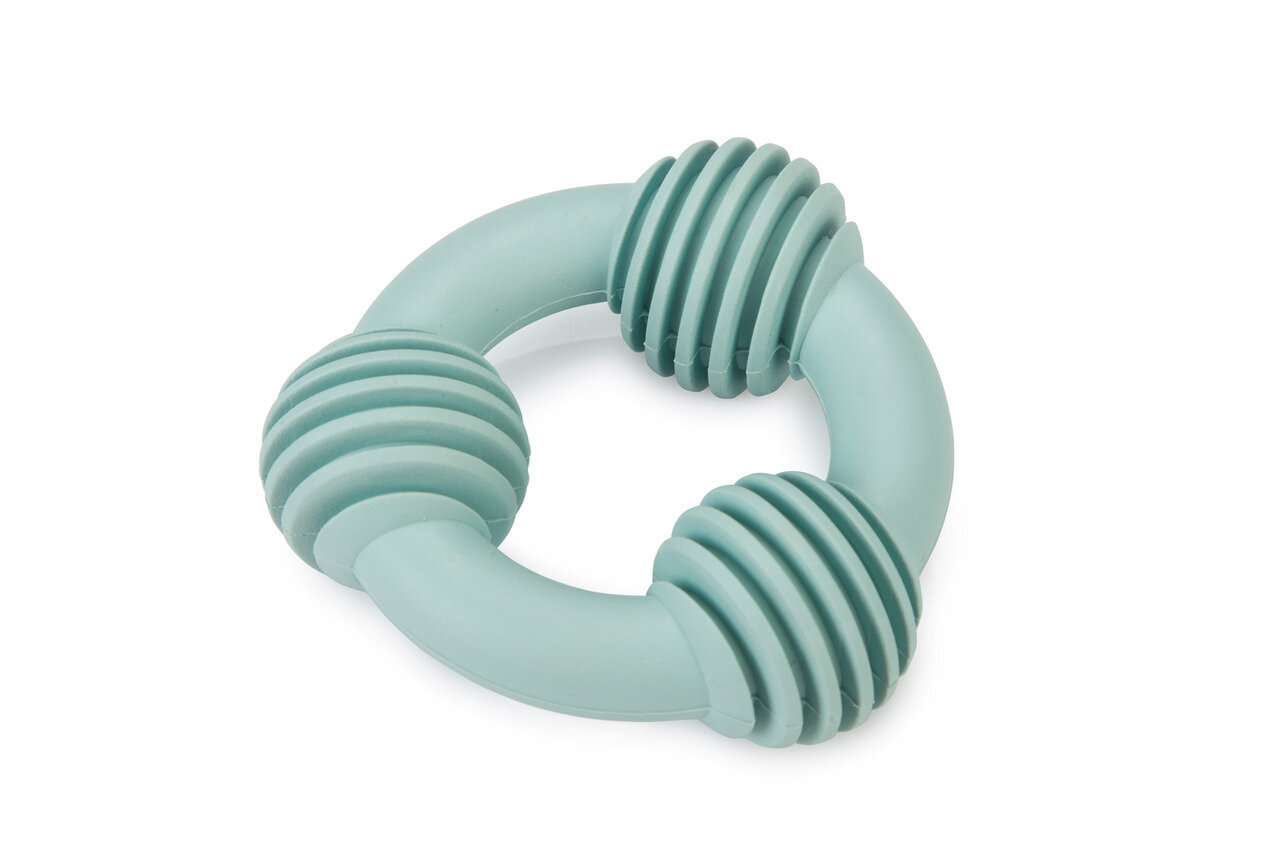 K&BZ BZ ANILLO DENTAL DE GOMA PARA CACHORRO, 8CM VERDE