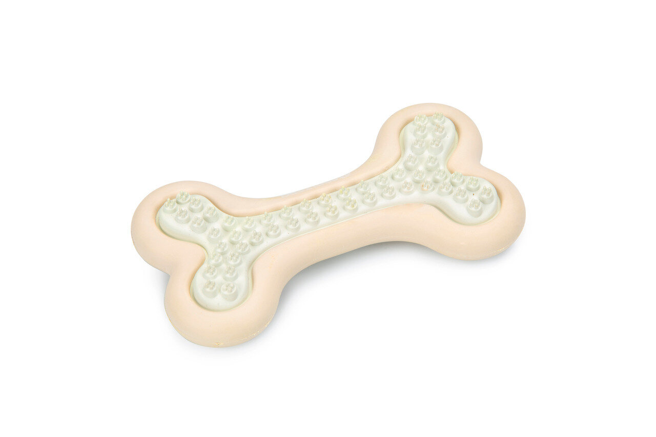K&BZ BZ HUESO DENTAL DE GOMA PARA CACHORRO, 10CM ROSA