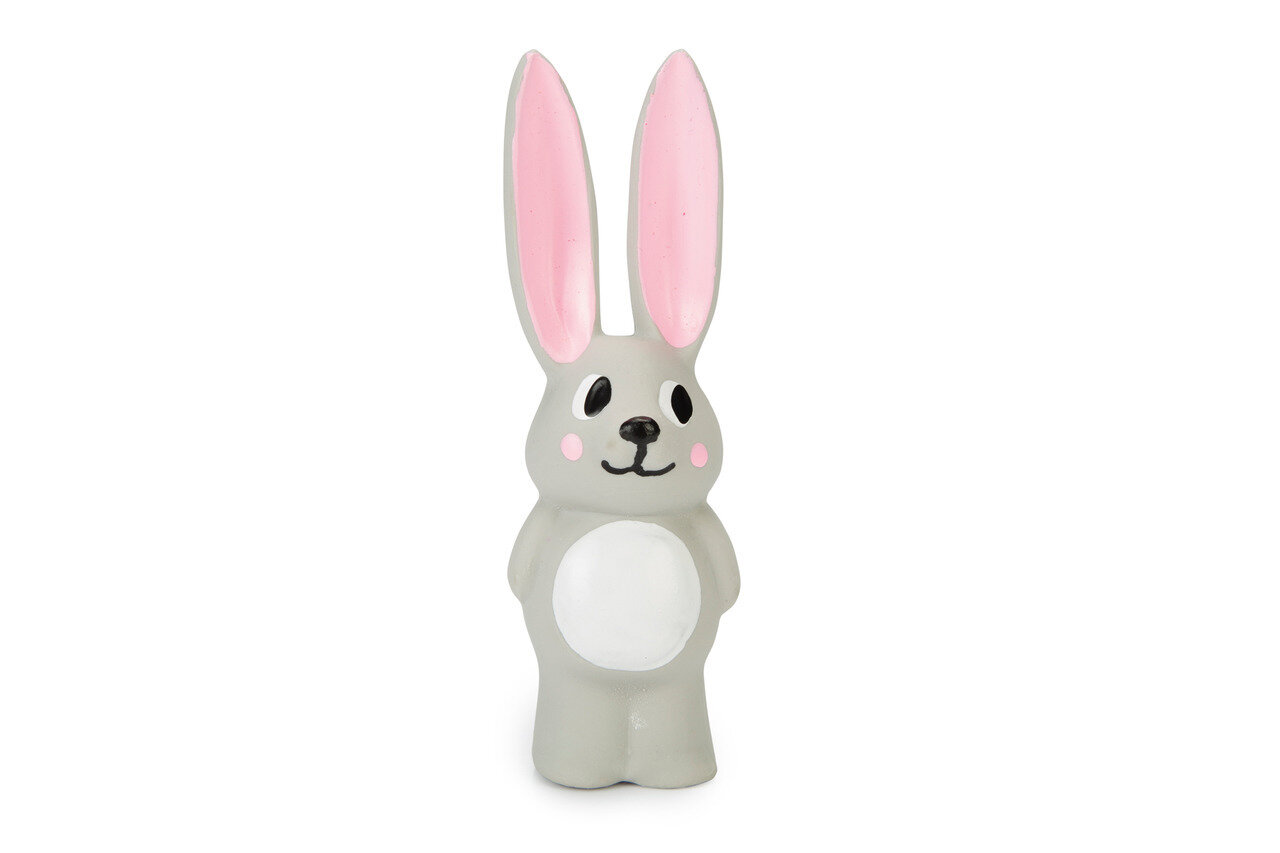 K&BZ BZ PJUGUETE DE L�TEX PARA CACHORRO CONEJO BULA, 14CM GRIS