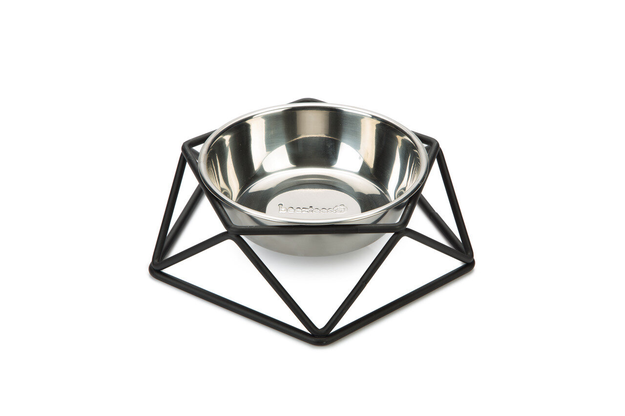 K&BZ BZ PLATO PARA PERRO, 350 ML PURONI NEGRO 19CM