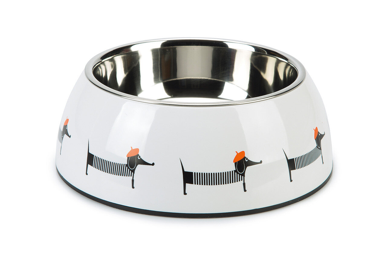 K&BZ BZ PLATO PARA PERRO, 700 ML WOBY BLANCO, 22CM