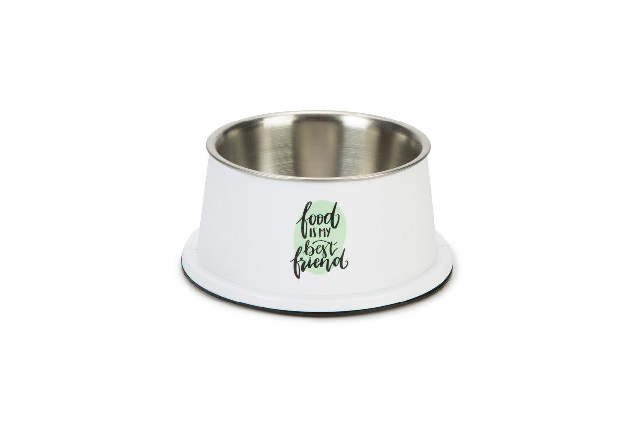 K&BZ BZ PLATO PARA PERRO, 500 ML BEST FRIEND BLANCO, AL: 8 CM 500ML �: 16 CM