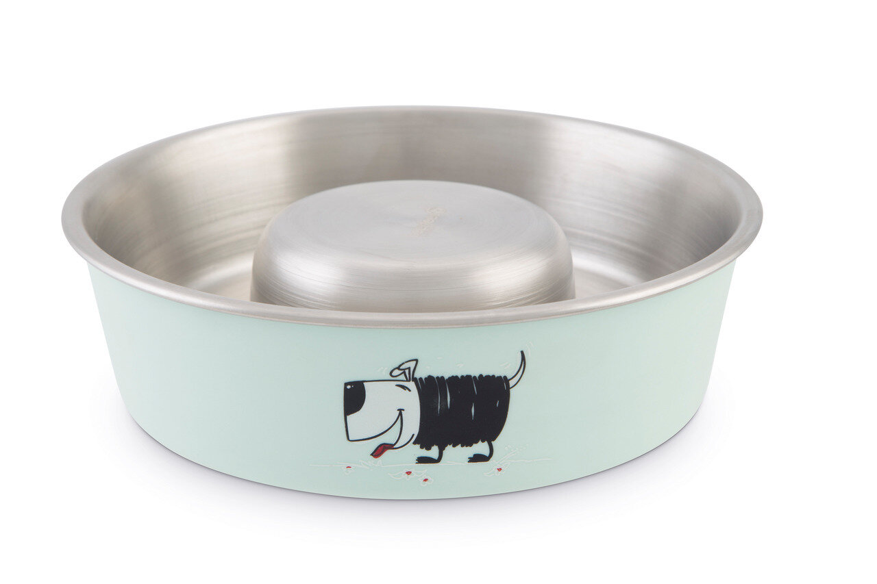 K&BZ BZ PLATO PARA COMER LENTO, 1100 ML YULA, INOXIDABLE MENTA, 23CM