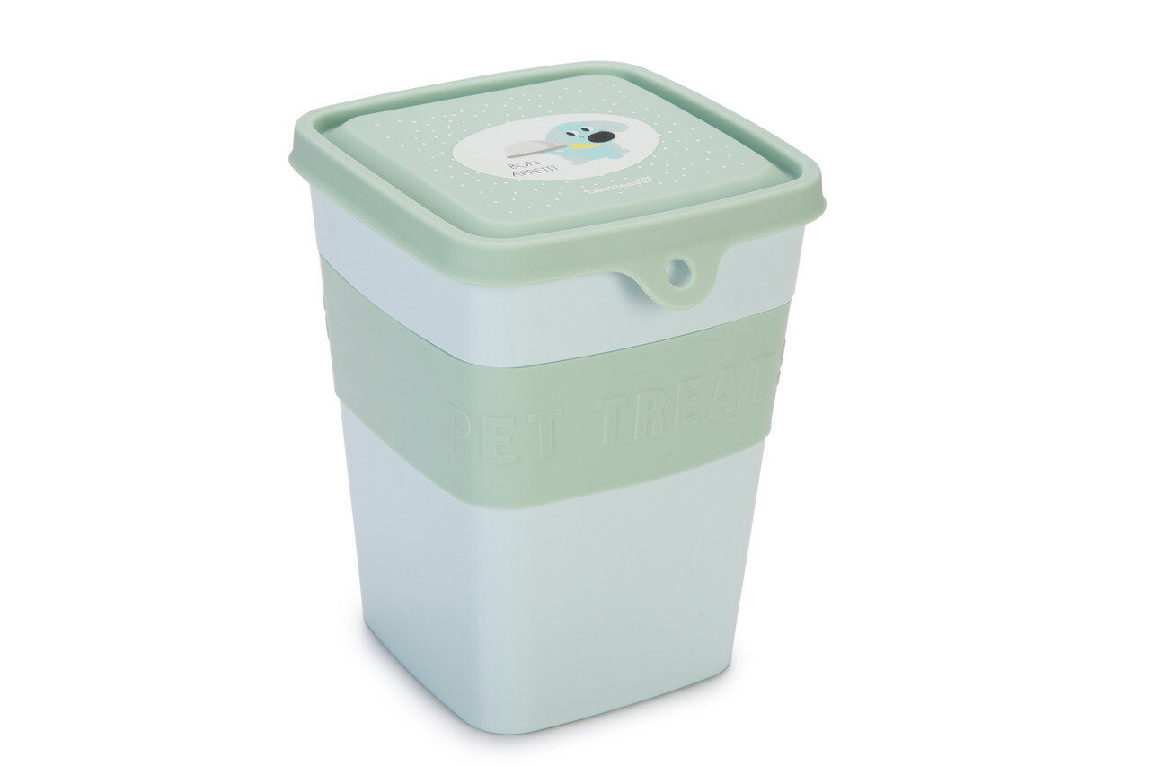 K&BZ RECIPIENTE PARA SNACKS AZUL VERDE CACHORROS, 16 X 16 X 20CM K&BZ RECIPIENTE PARA SNACKS AZUL VERDE CACHORROS, 16 X 16 X 20CM