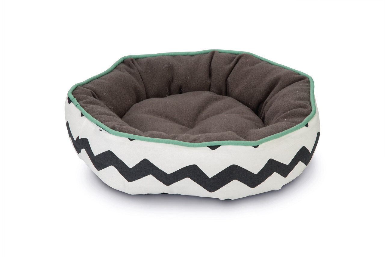 K&BZ BZ CESTA PARA DESCANSO MUKKE, NEGRO/BLANCO, 45 X 45 X 12CM